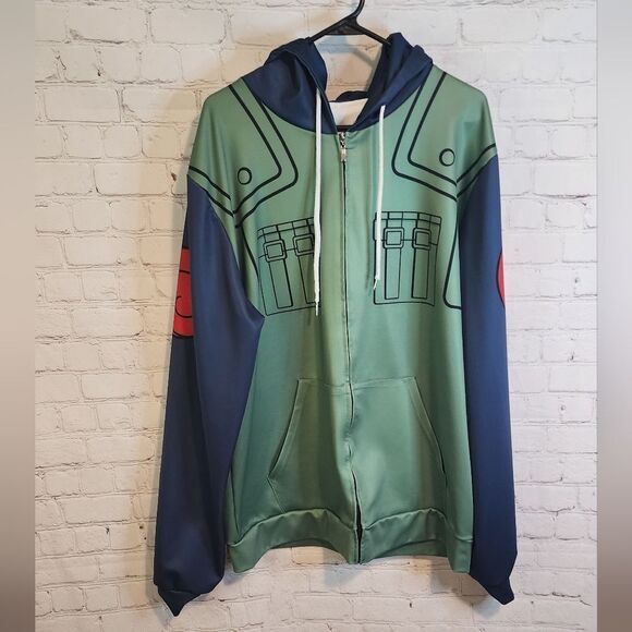 Men's MANYU "Kakashi" zip-up sweater, size XXL - Picture 1 of 3